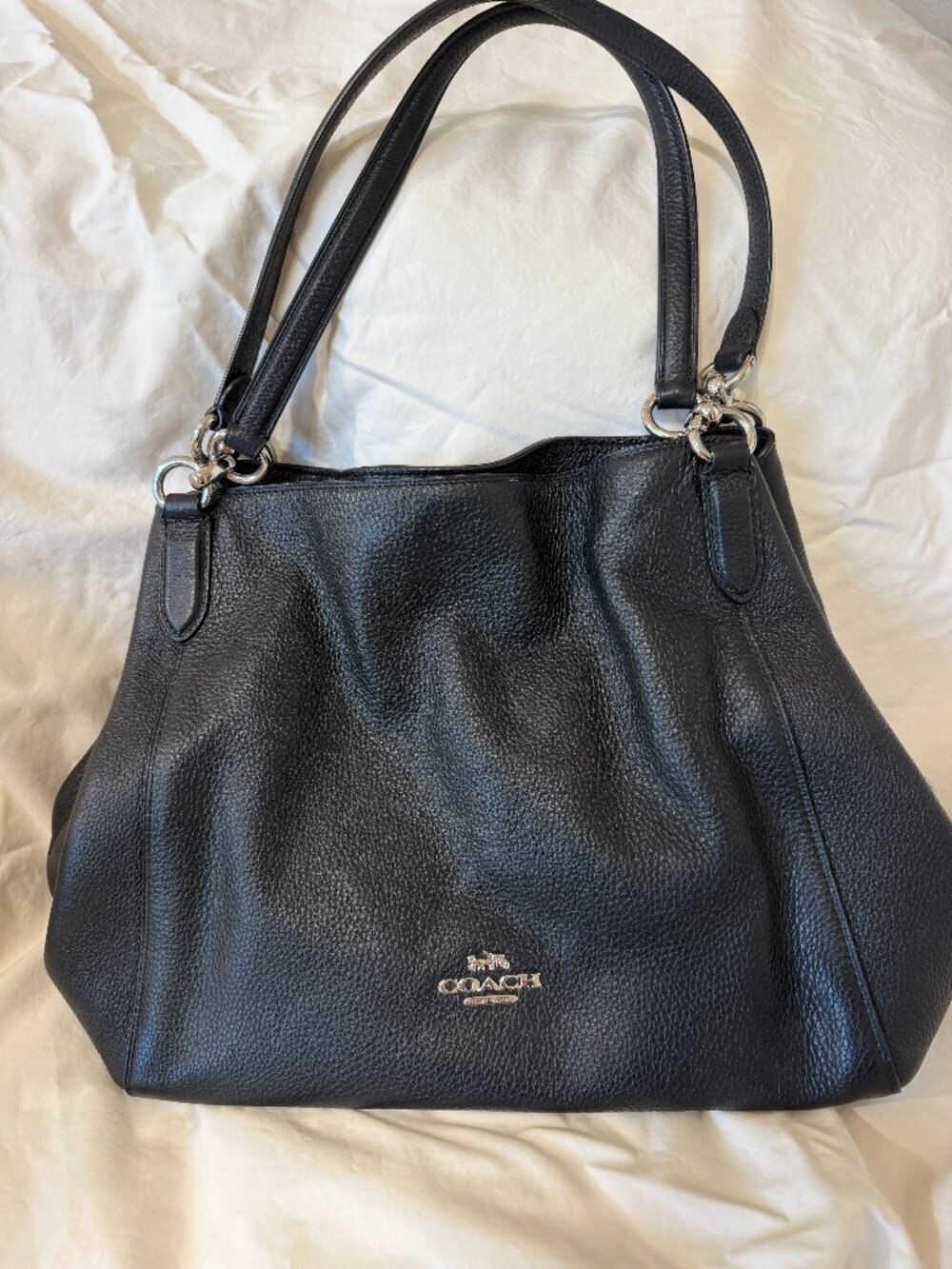 Coach F80268 Hallie Shoulder Bag Black